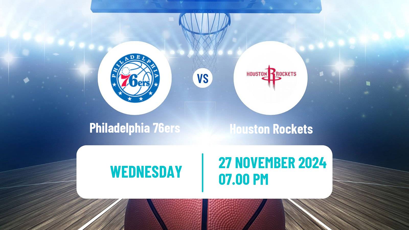 Basketball NBA Philadelphia 76ers - Houston Rockets