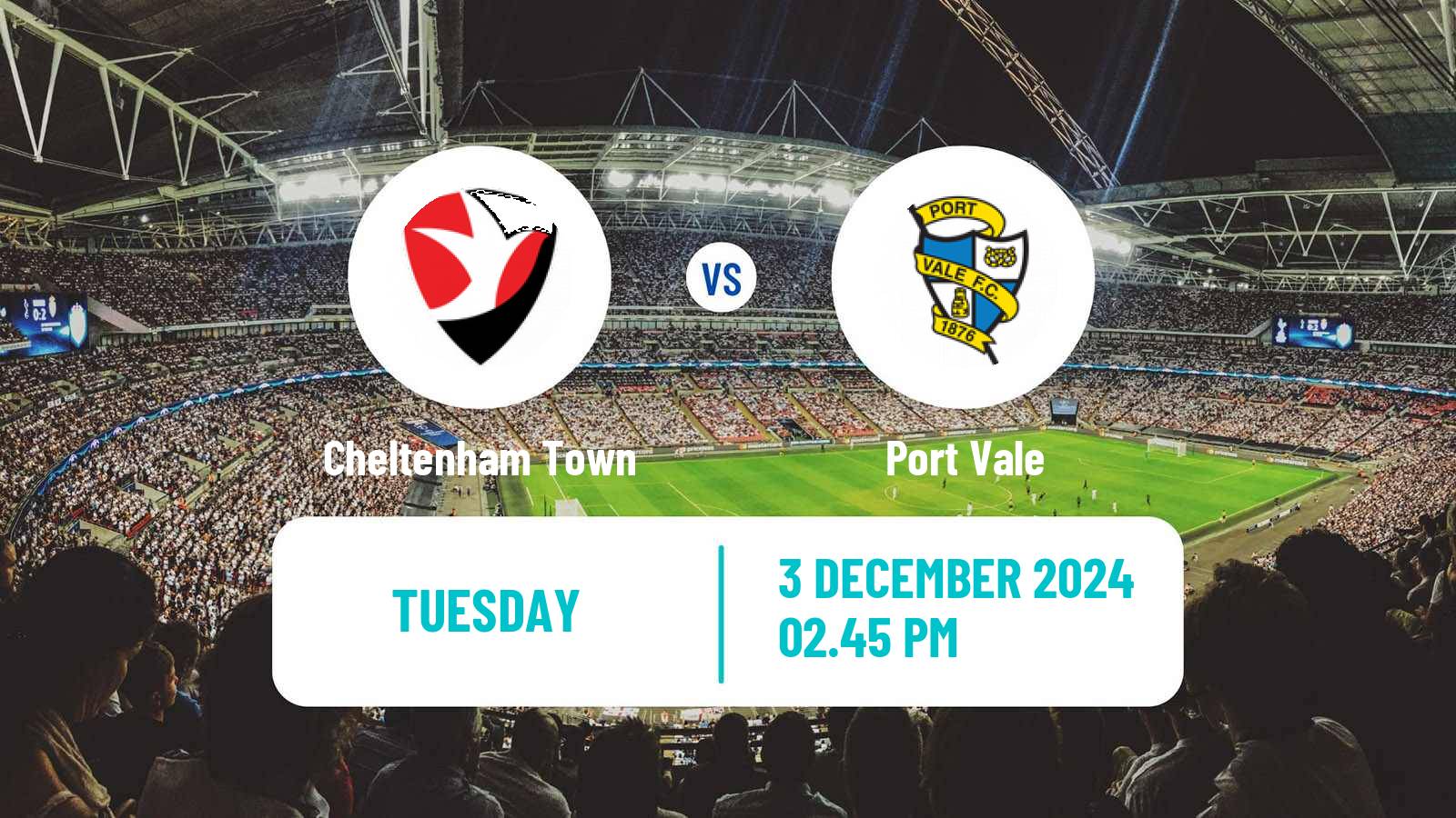 Soccer English League Two Cheltenham Town - Port Vale