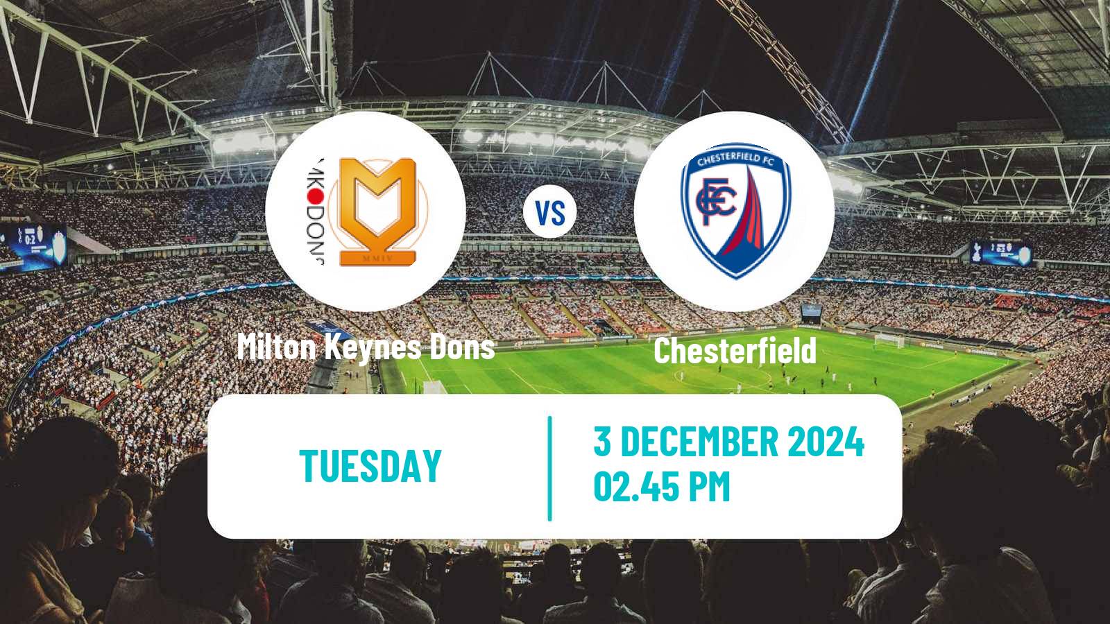 Soccer English League Two Milton Keynes Dons - Chesterfield