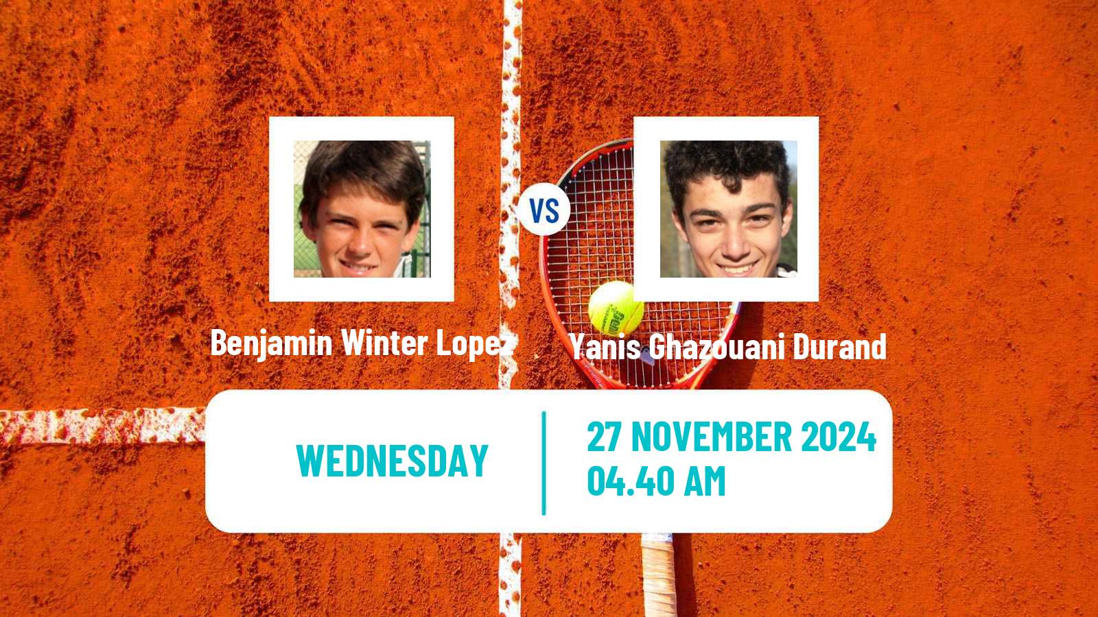 Tennis ITF M15 Madrid 3 Men Benjamin Winter Lopez - Yanis Ghazouani Durand