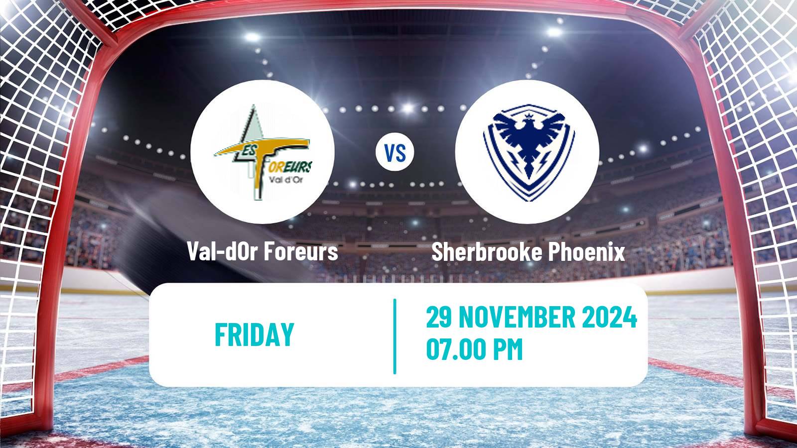 Hockey QMJHL Val-dOr Foreurs - Sherbrooke Phoenix