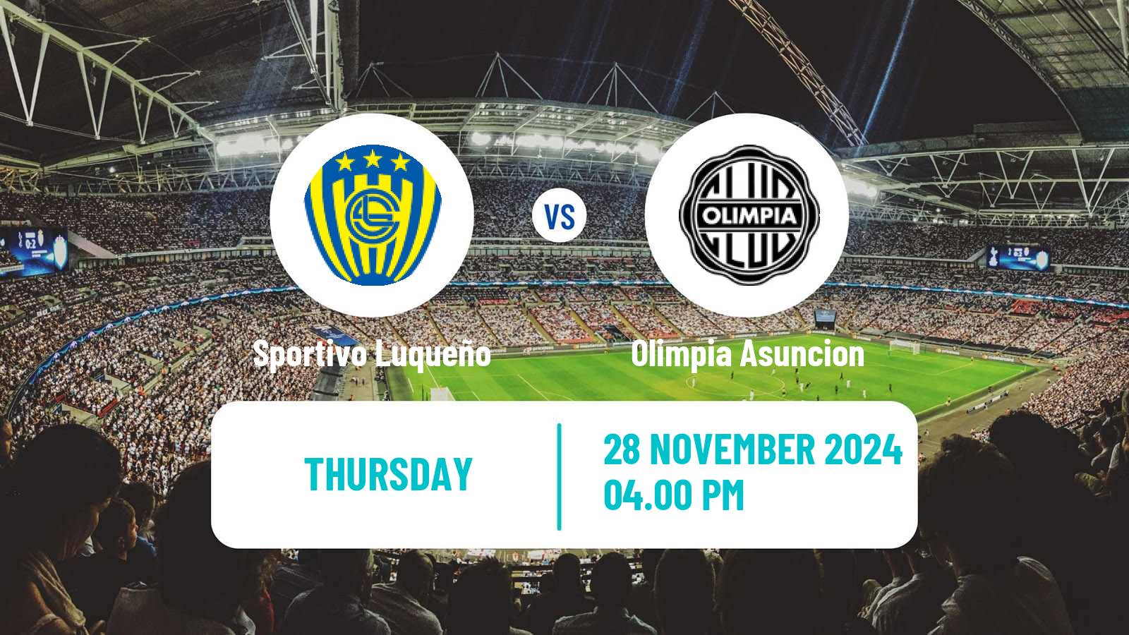 Soccer Paraguayan Primera Division Sportivo Luqueño - Olimpia Asuncion