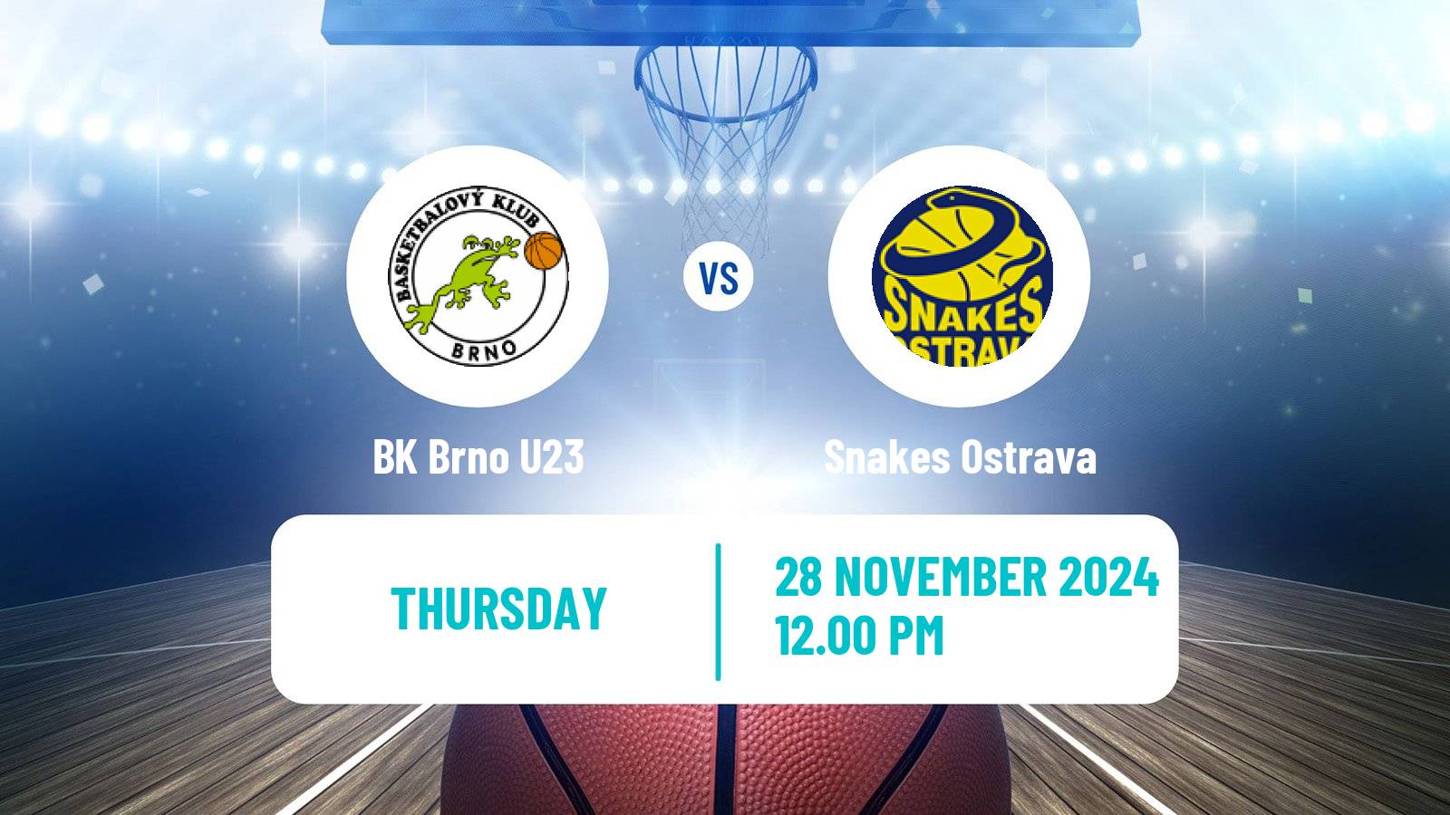 Basketball Czech 1 Liga Basketball Brno U23 - Snakes Ostrava