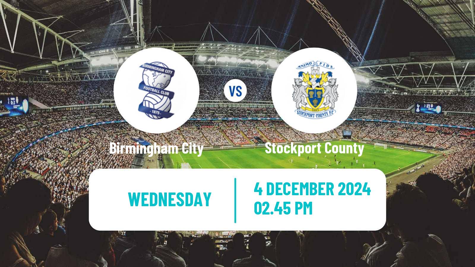 Soccer English League One Birmingham City - Stockport County