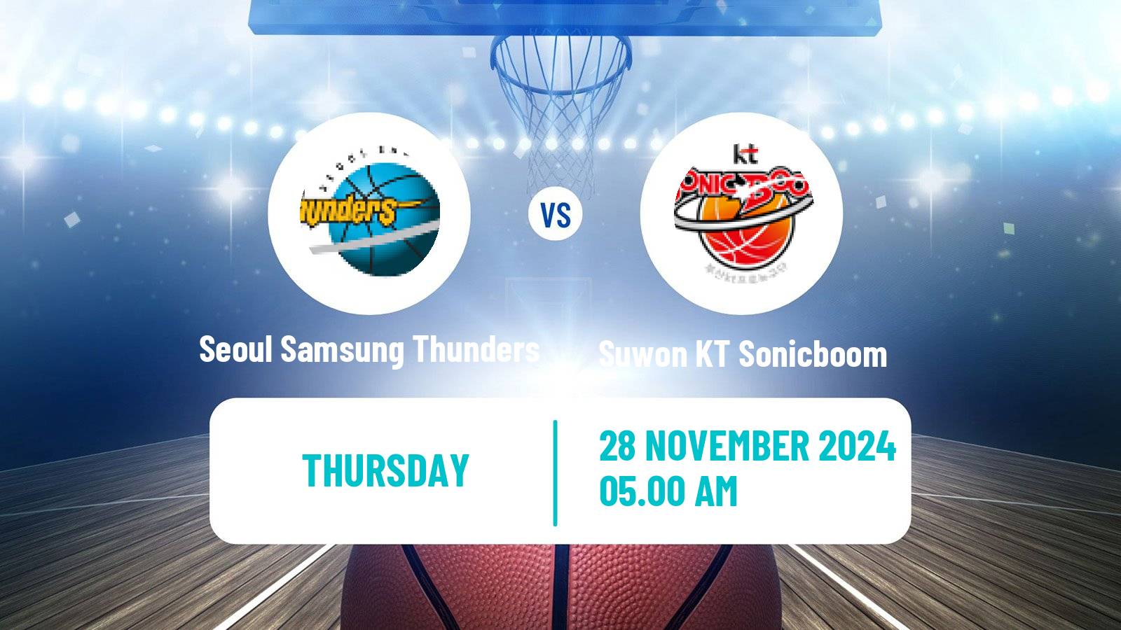 Basketball KBL Seoul Samsung Thunders - Suwon KT Sonicboom