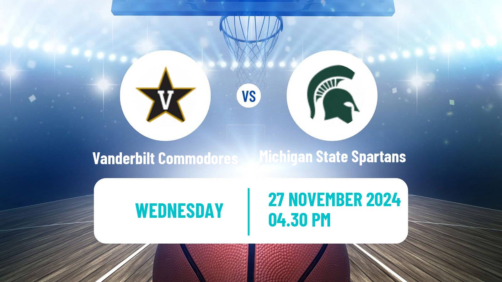 Basketball NCAA College Basketball Women Vanderbilt Commodores - Michigan State Spartans