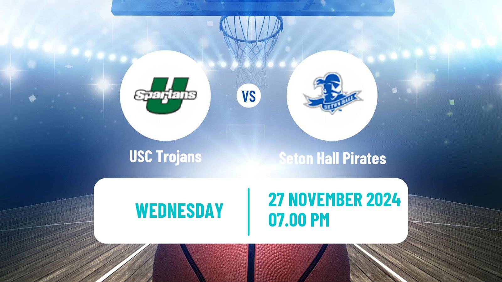 Basketball NCAA College Basketball Women USC Trojans - Seton Hall Pirates