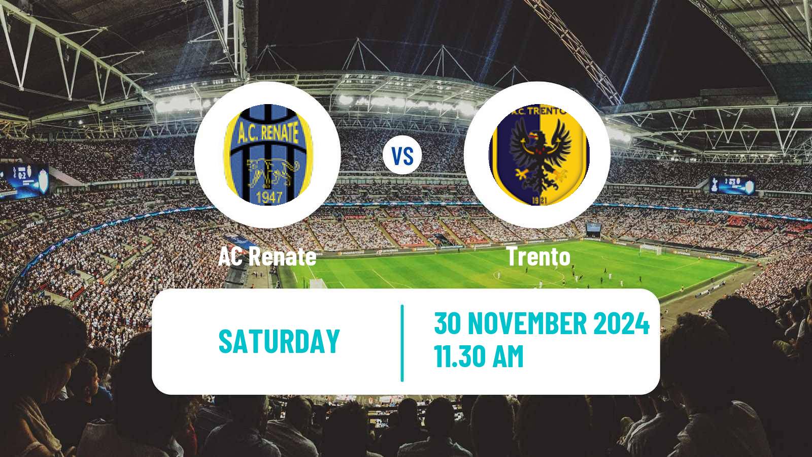 Soccer Italian Serie C Group A Renate - Trento