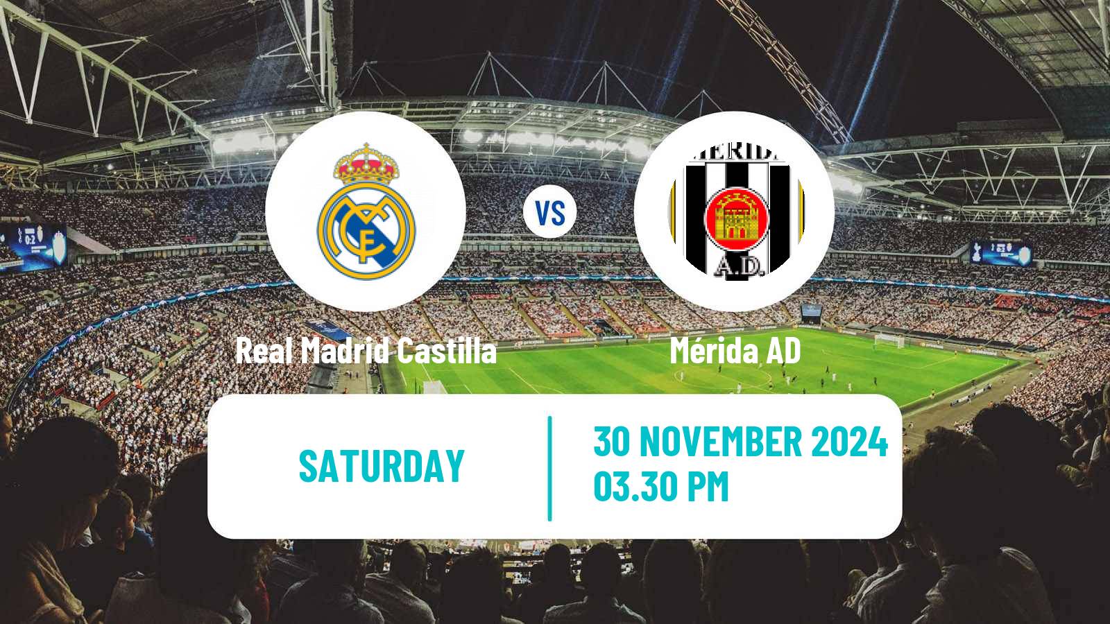 Soccer Spanish Primera RFEF Group 2 Real Madrid Castilla - Mérida AD