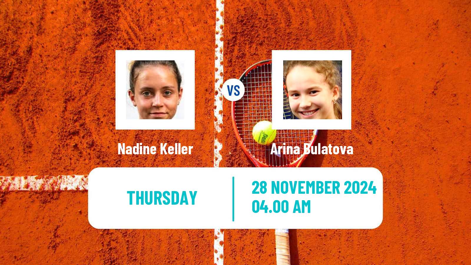 Tennis ITF W15 Monastir 46 Women Nadine Keller - Arina Bulatova