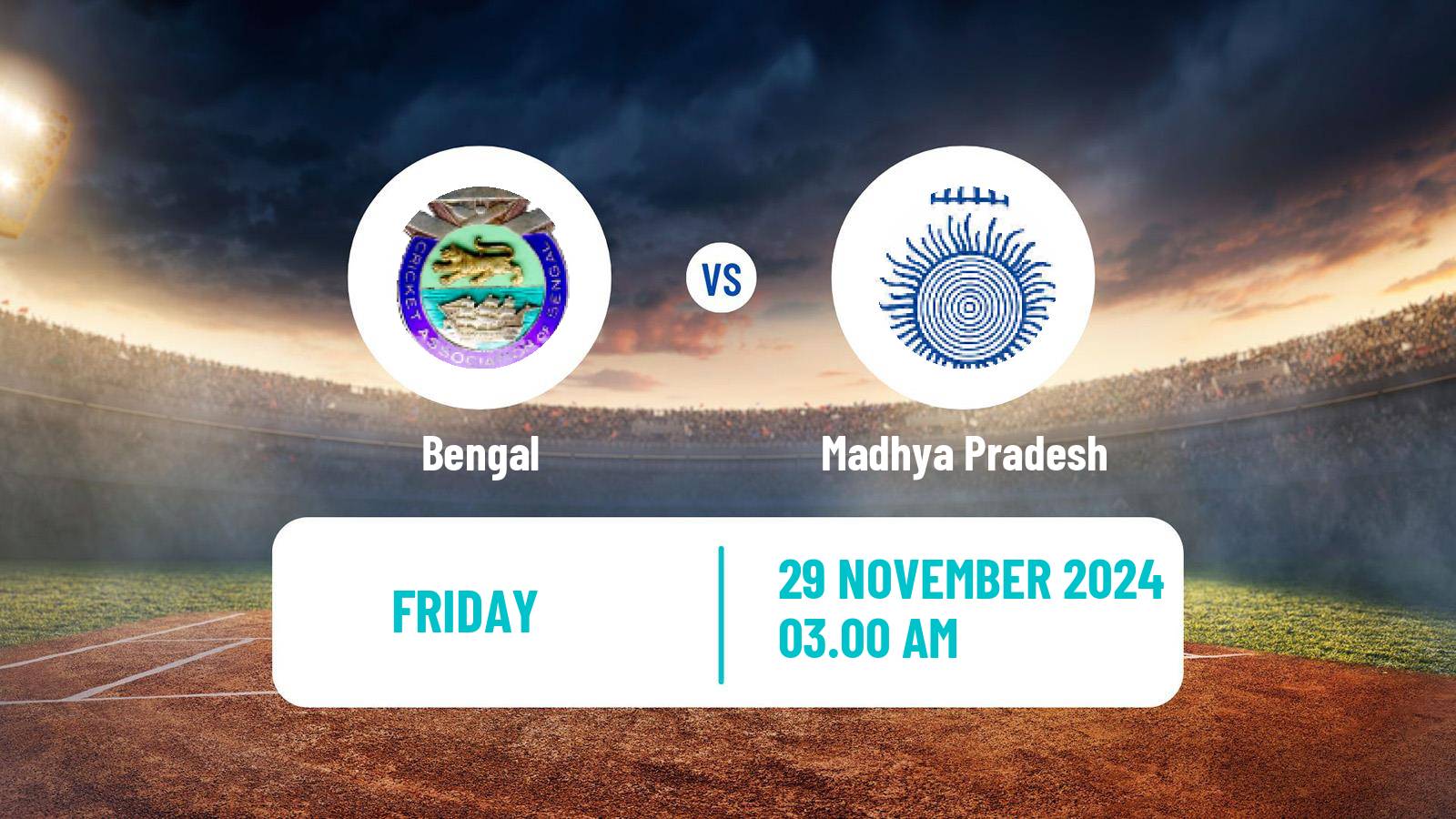 Cricket Syed Mushtaq Ali Trophy Bengal - Madhya Pradesh