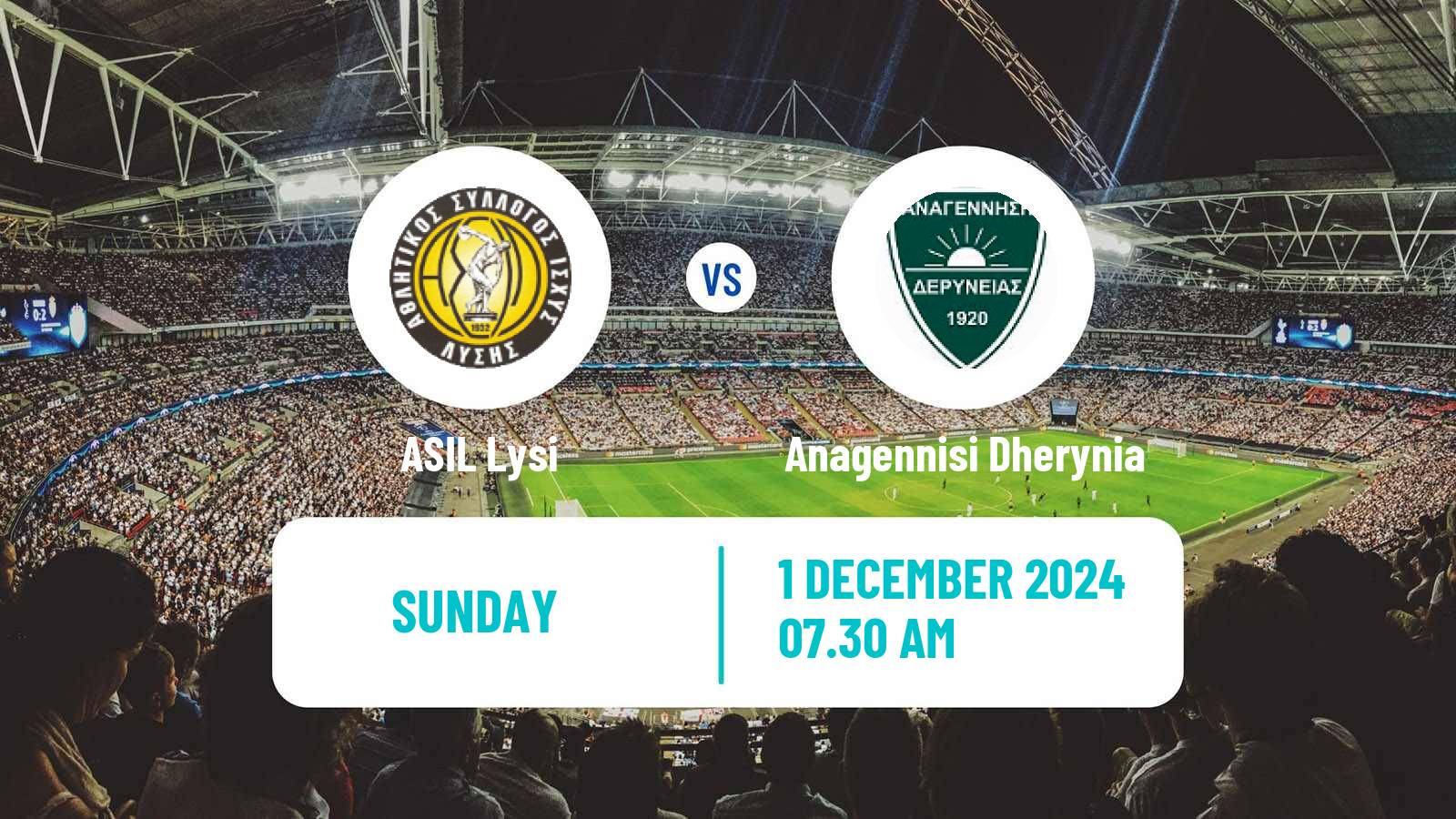 Soccer Cypriot Division 2 ASIL Lysi - Anagennisi Dherynia