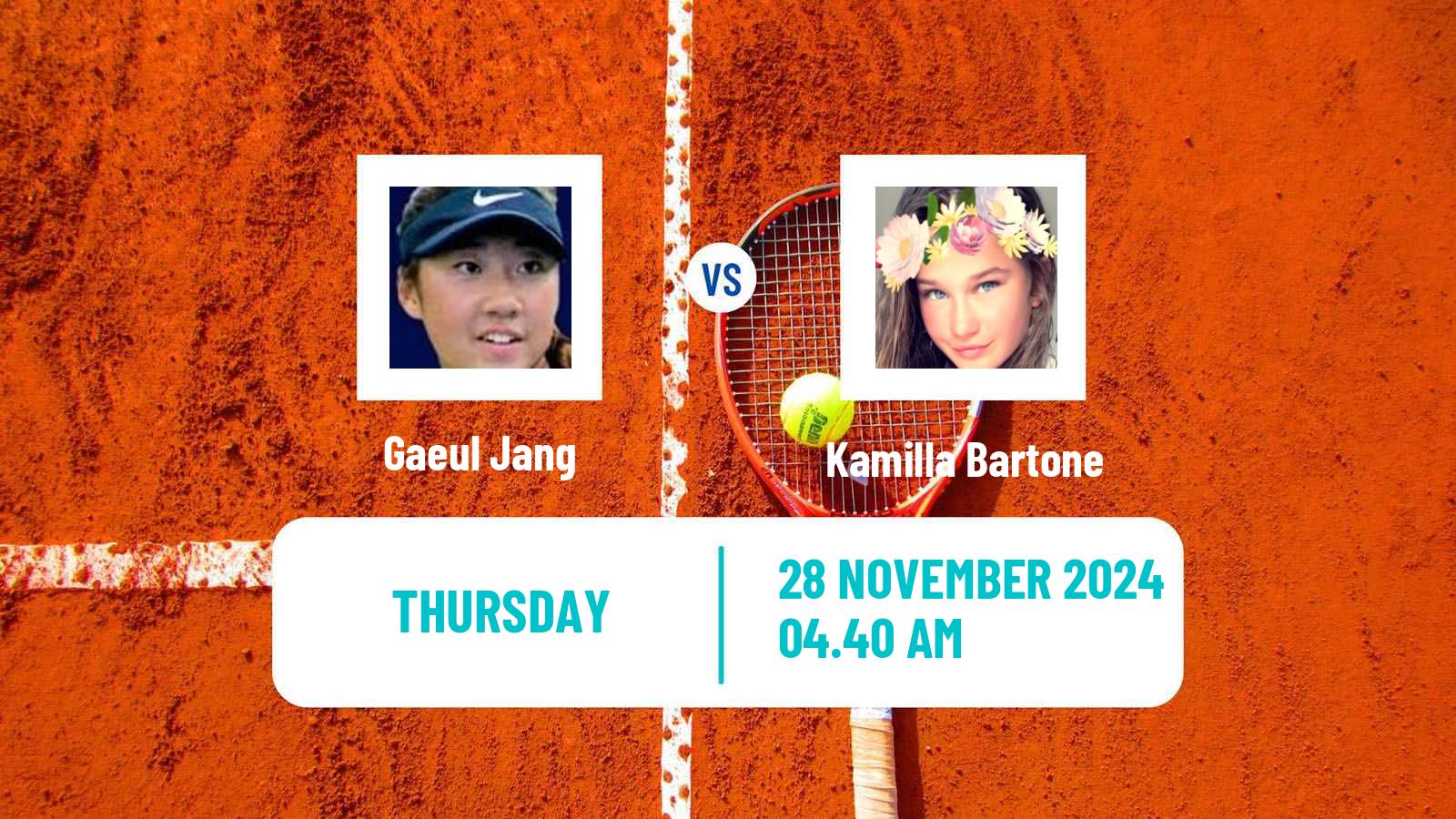 Tennis ITF W15 Sharm Elsheikh 20 Women Gaeul Jang - Kamilla Bartone