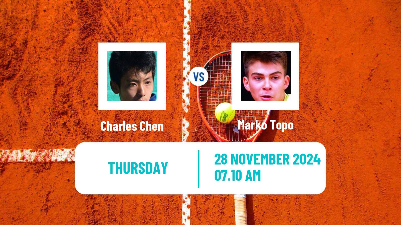 Tennis ITF M15 Madrid 3 Men Charles Chen - Marko Topo