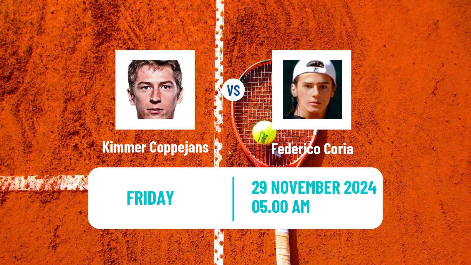 Tennis Maia Challenger Men Kimmer Coppejans - Federico Coria