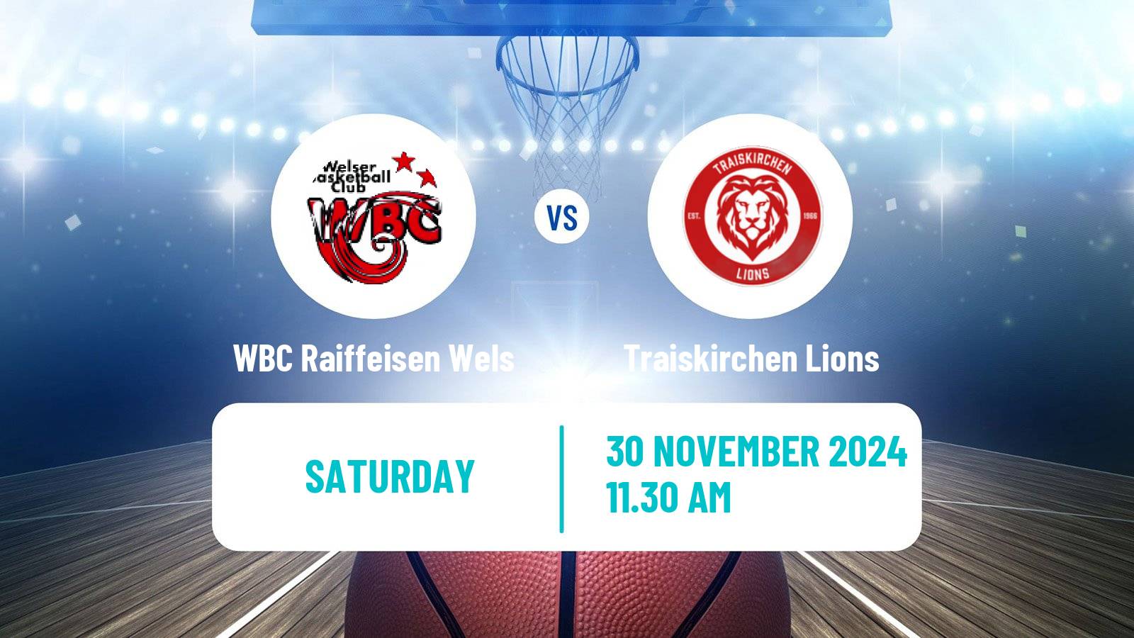 Basketball Austrian Superliga Basketball WBC Raiffeisen Wels - Traiskirchen Lions