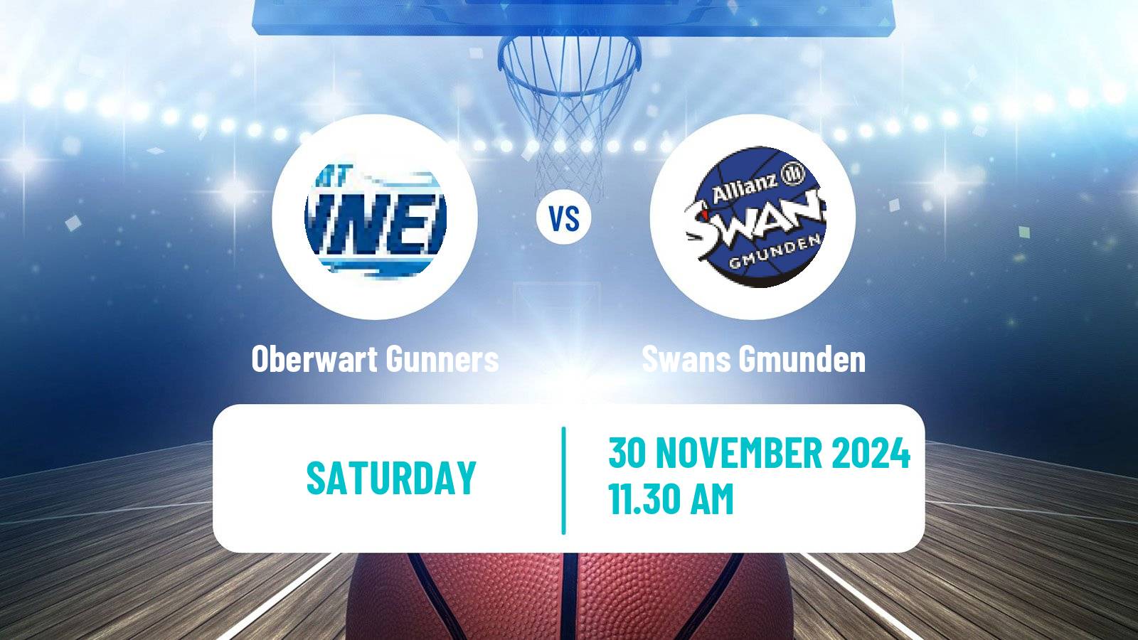 Basketball Austrian Superliga Basketball Oberwart Gunners - Swans Gmunden