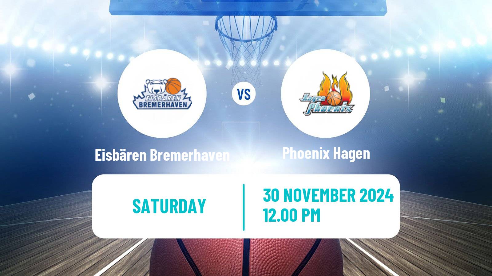 Basketball German Pro A Basketball Eisbären Bremerhaven - Phoenix Hagen