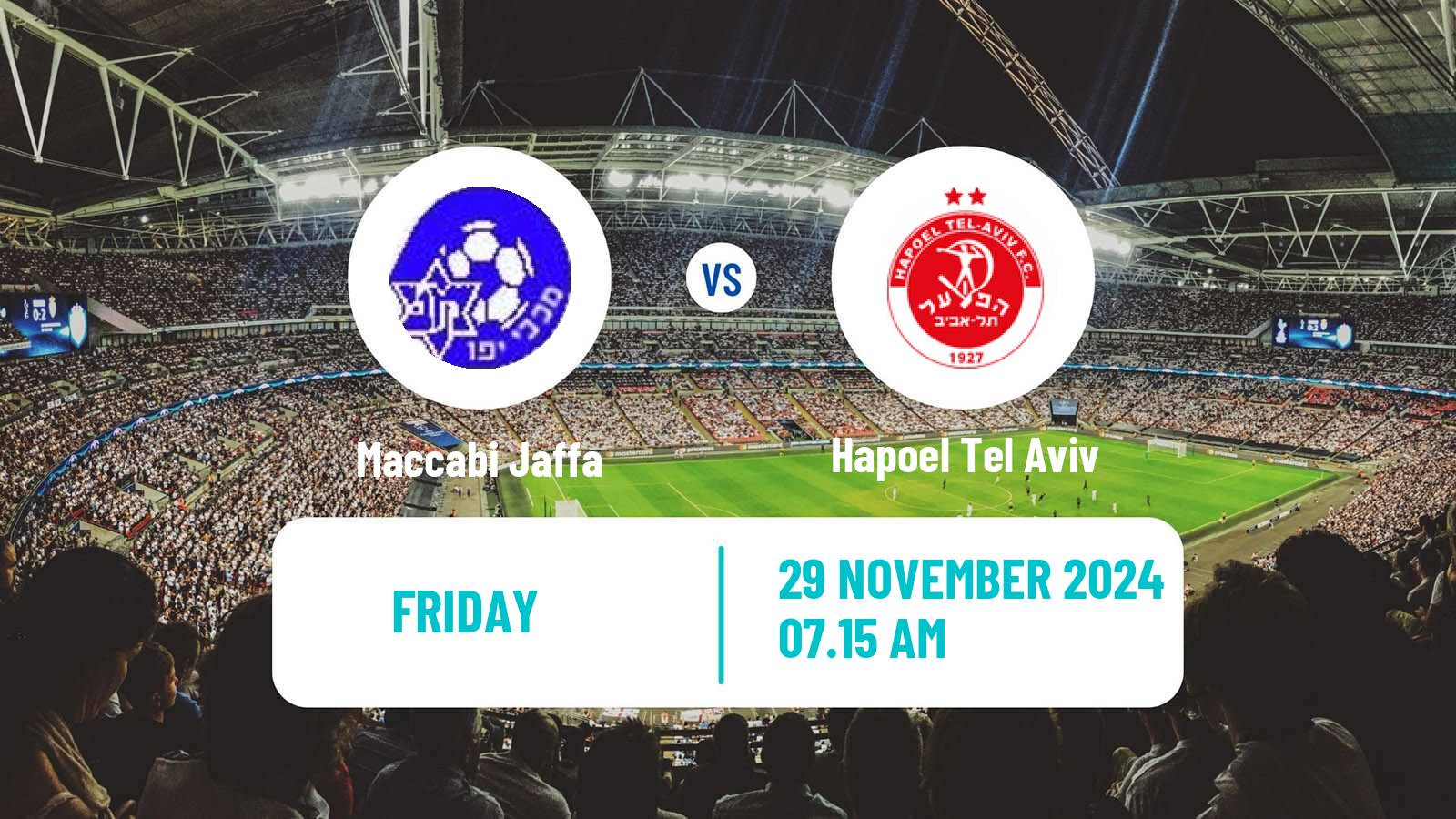 Soccer Israeli State Cup Maccabi Jaffa - Hapoel Tel Aviv