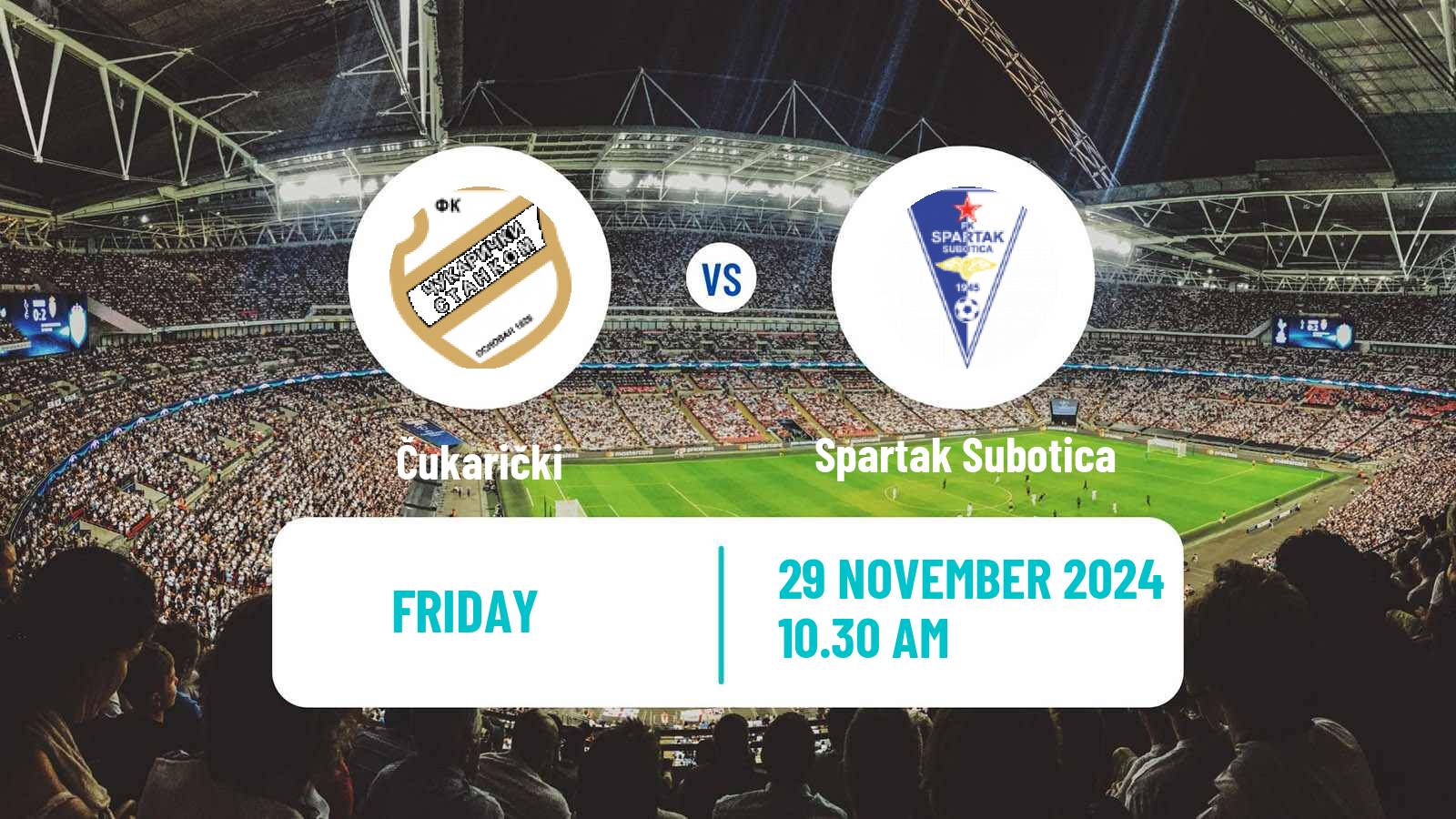 Soccer Serbian Superliga Čukarički - Spartak Subotica