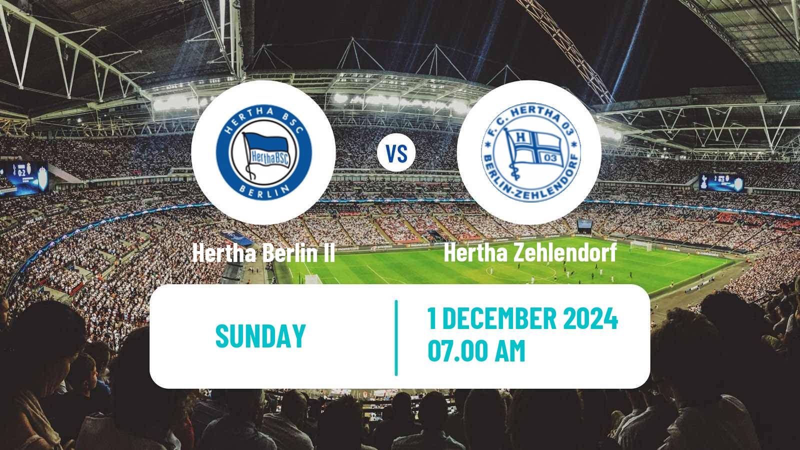 Soccer German Regionalliga Nordost Hertha Berlin II - Hertha Zehlendorf