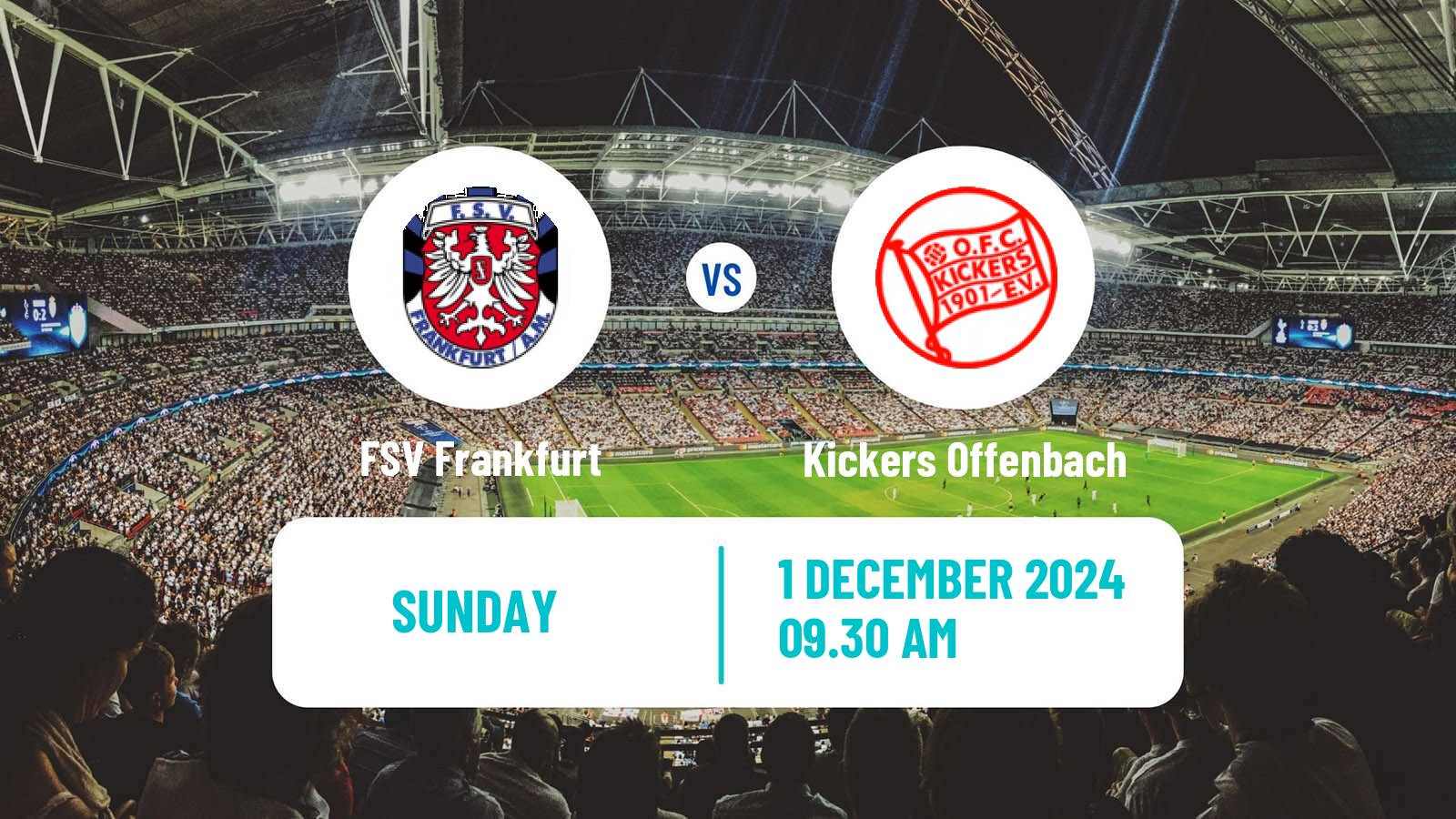 Soccer German Regionalliga Sudwest FSV Frankfurt - Kickers Offenbach