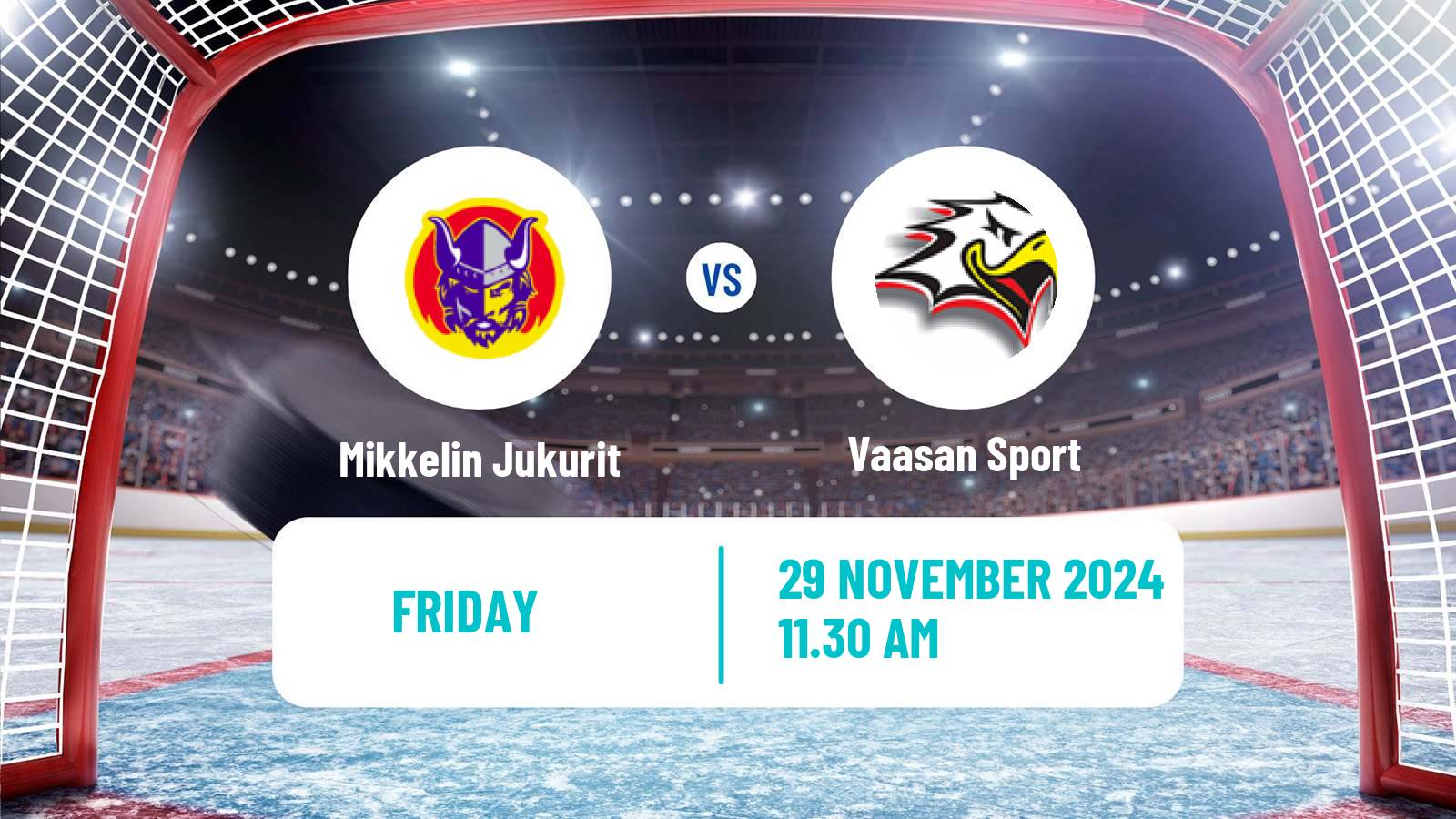 Hockey Finnish SM-liiga Mikkelin Jukurit - Vaasan Sport