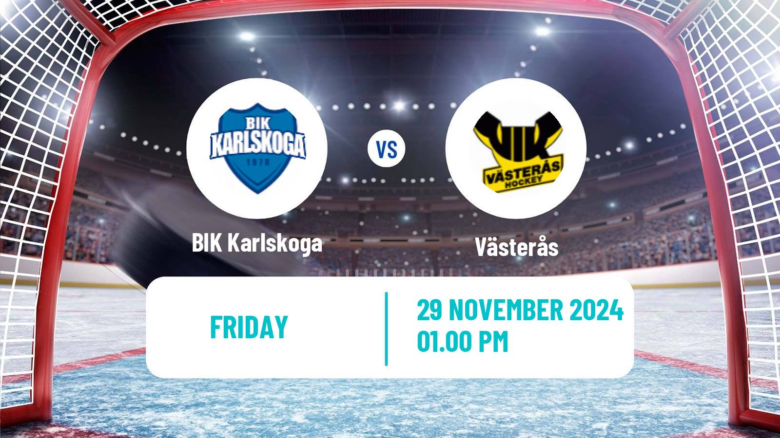 Hockey Swedish Hockey Allsvenskan BIK Karlskoga - Västerås