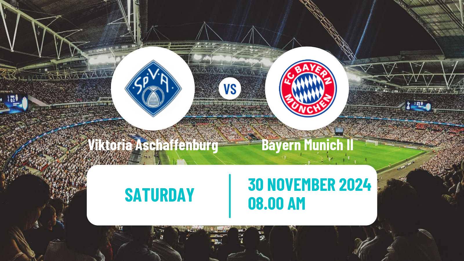 Soccer German Regionalliga Bayern Viktoria Aschaffenburg - Bayern Munich II