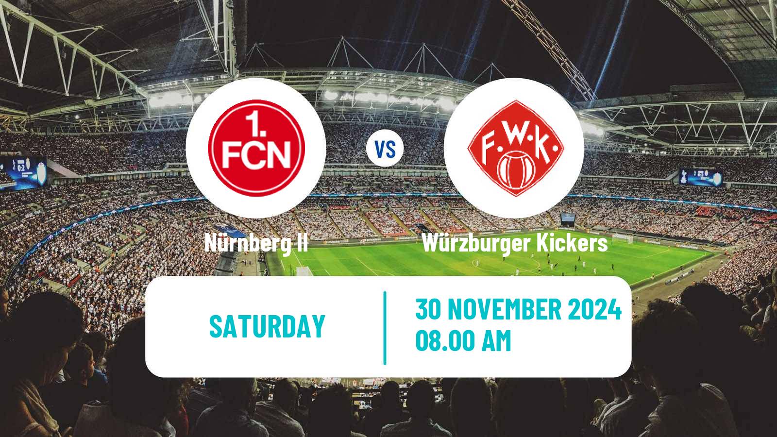 Soccer German Regionalliga Bayern Nürnberg II - Würzburger Kickers