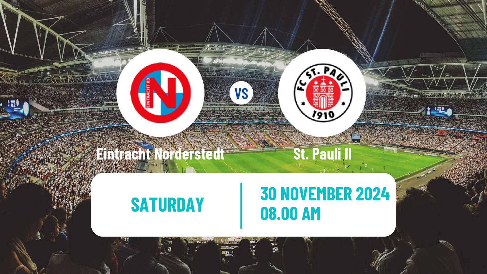 Soccer German Regionalliga North Eintracht Norderstedt - St. Pauli II