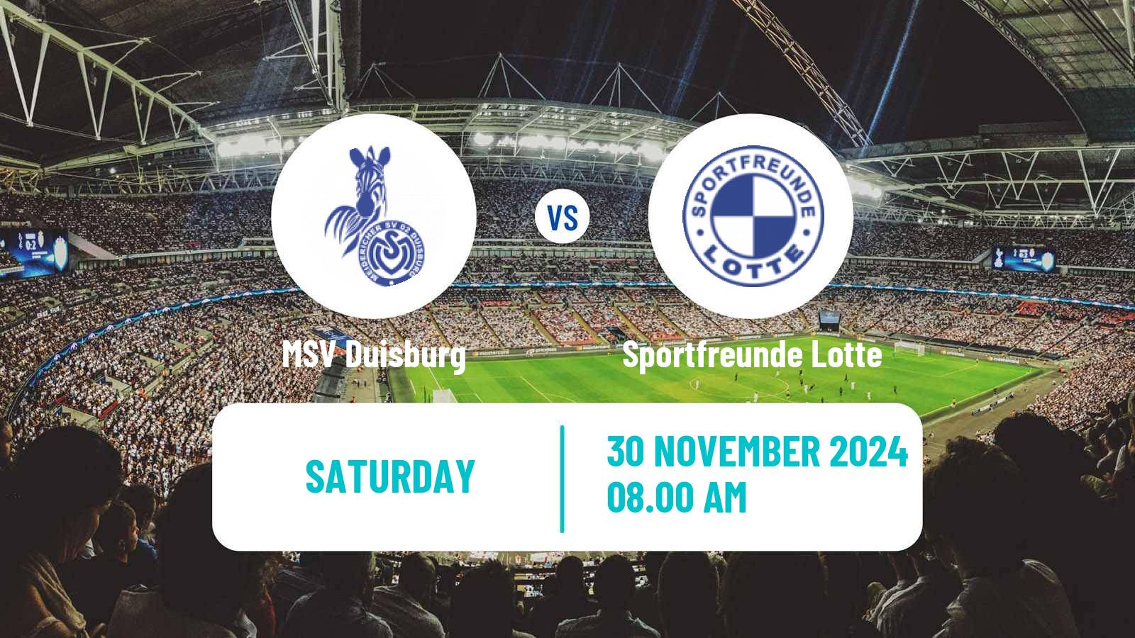 Soccer German Regionalliga West Duisburg - Sportfreunde Lotte