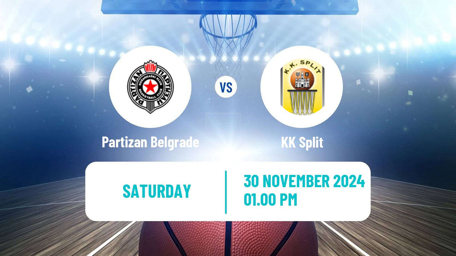 Basketball Adriatic League Partizan Belgrade - KK Split