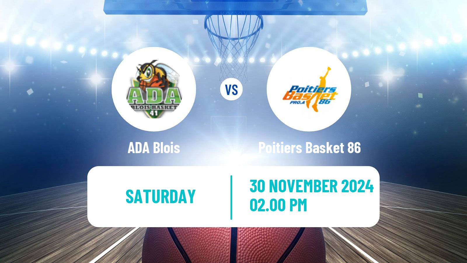 Basketball French LNB Pro B ADA Blois - Poitiers Basket 86