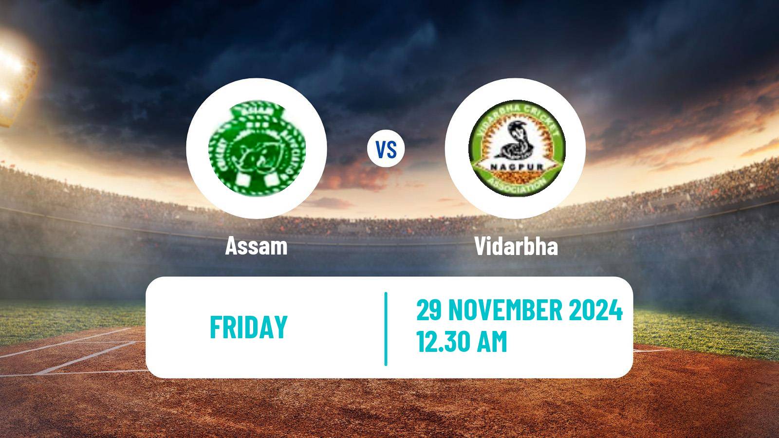 Cricket Syed Mushtaq Ali Trophy Assam - Vidarbha