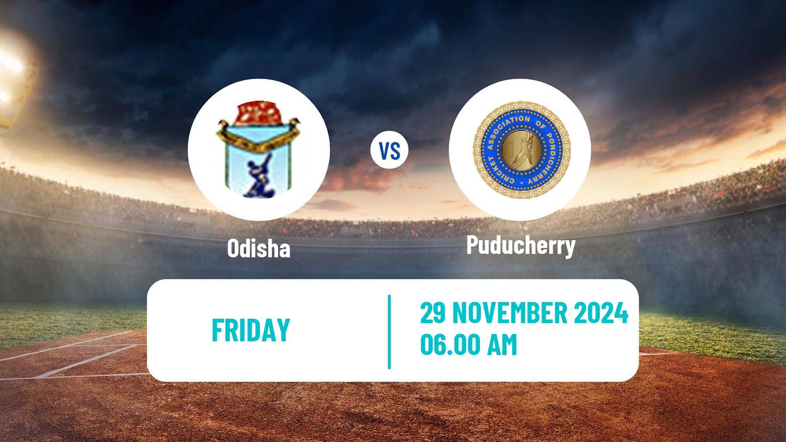 Cricket Syed Mushtaq Ali Trophy Odisha - Puducherry