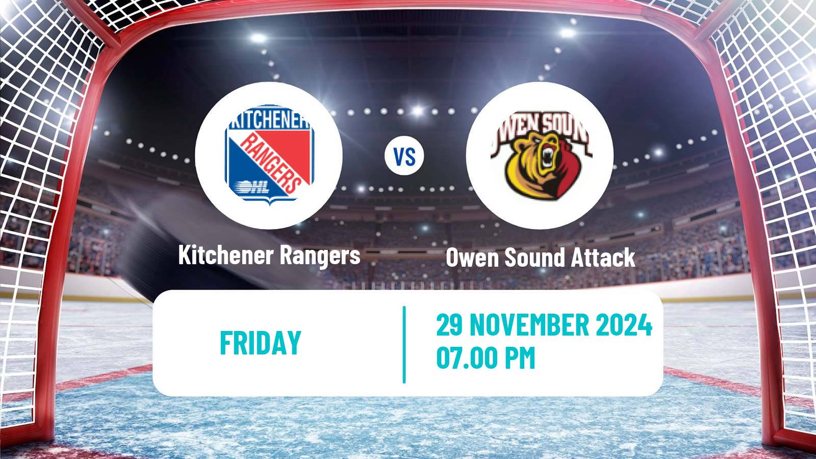 Hockey OHL Kitchener Rangers - Owen Sound Attack