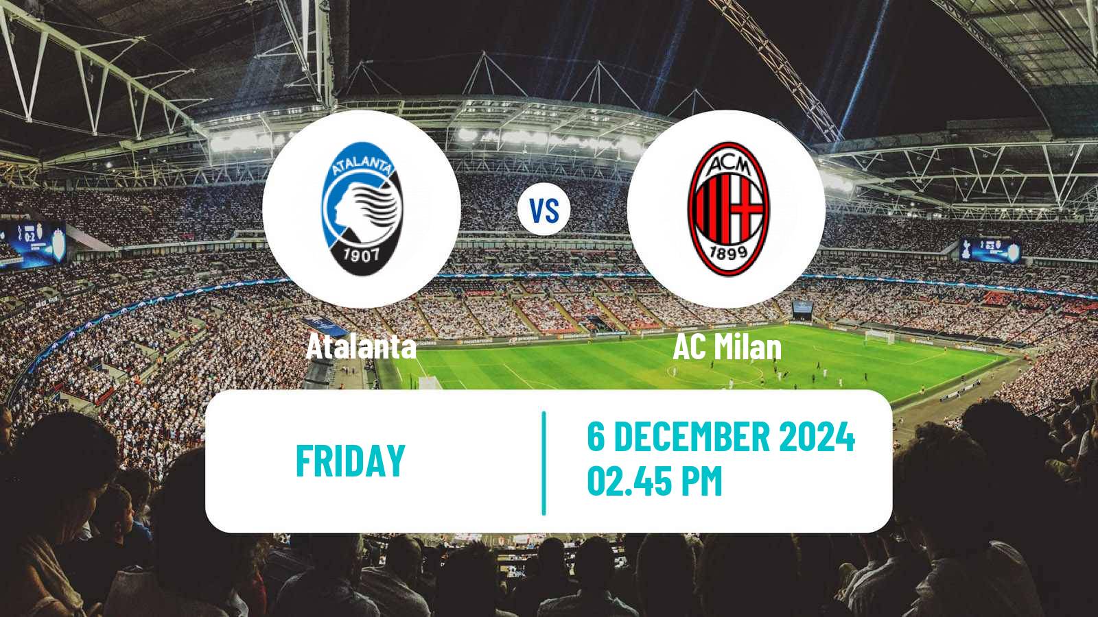 Soccer Italian Serie A Atalanta - Milan