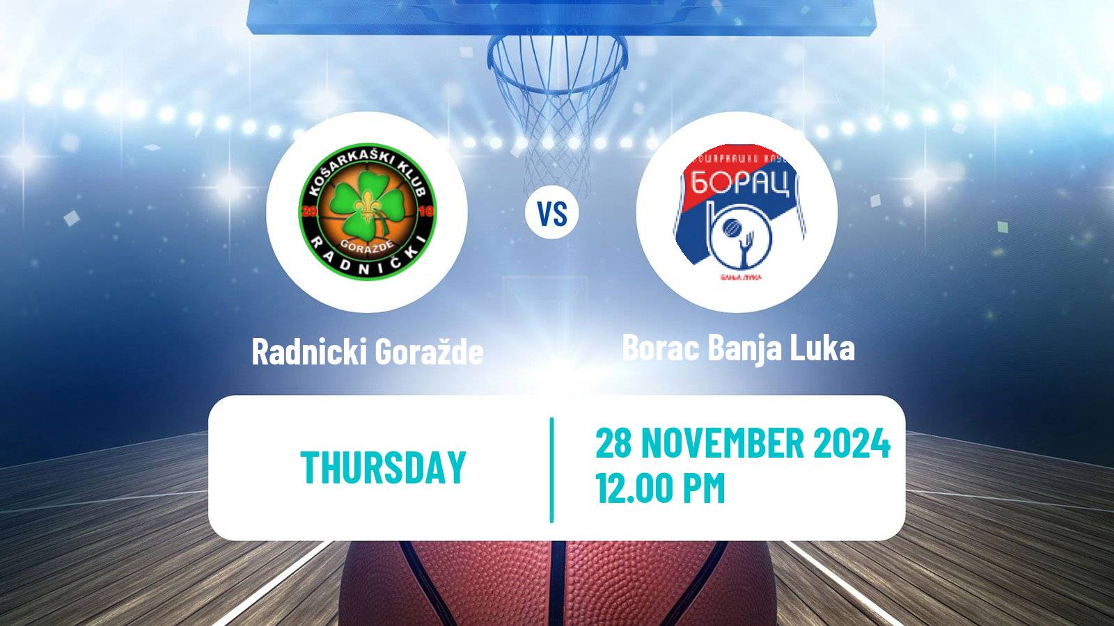 Basketball Bosnian Prvenstvo Basketball Radnicki Goražde - Borac Banja Luka