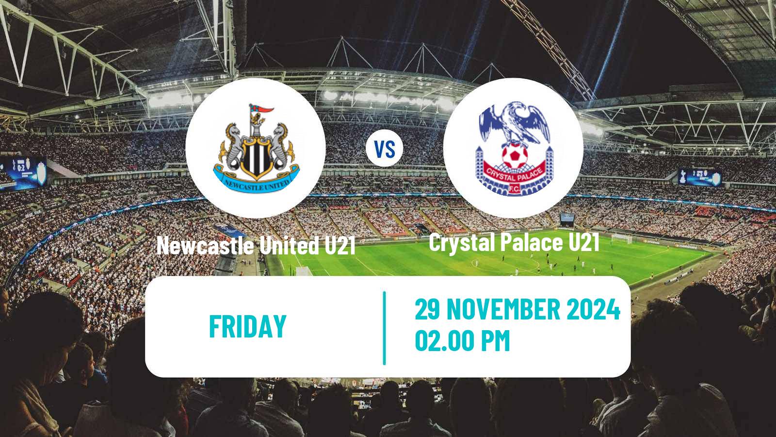 Soccer English Premier League 2 Newcastle United U21 - Crystal Palace U21