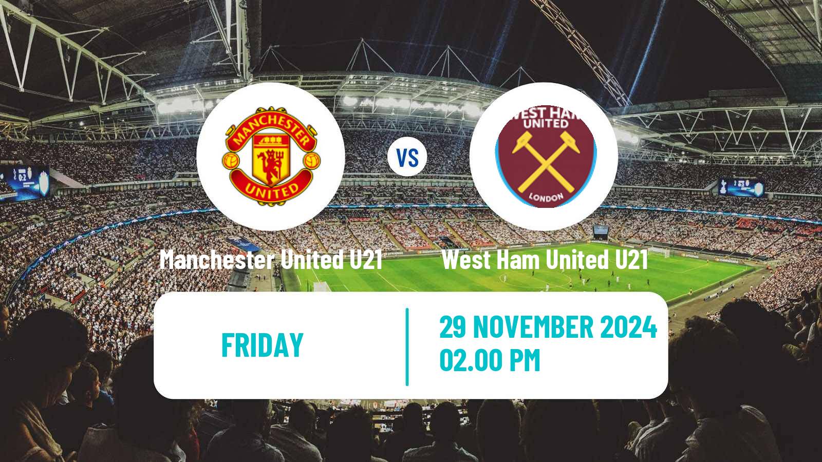 Soccer English Premier League 2 Manchester United U21 - West Ham United U21