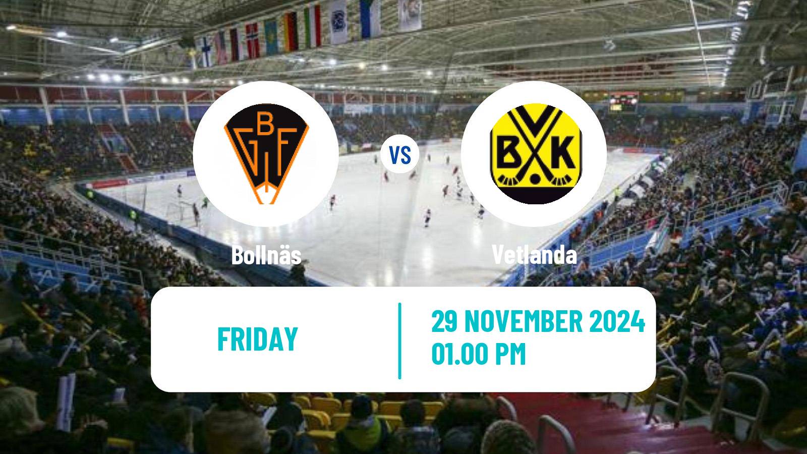 Bandy Swedish Elitserien Bandy Bollnäs - Vetlanda