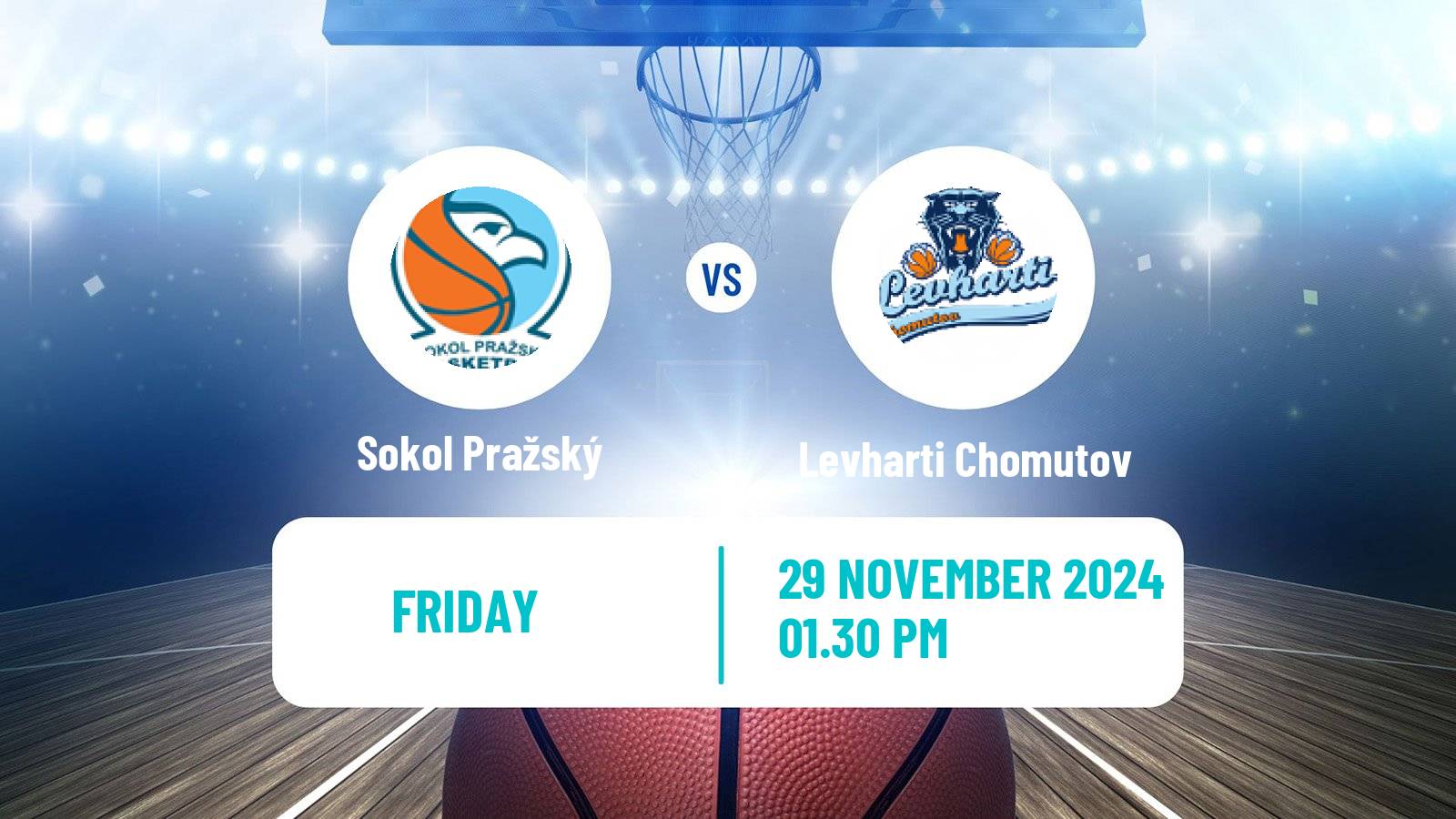 Basketball Czech 1 Liga Basketball Sokol Pražský - Levharti Chomutov