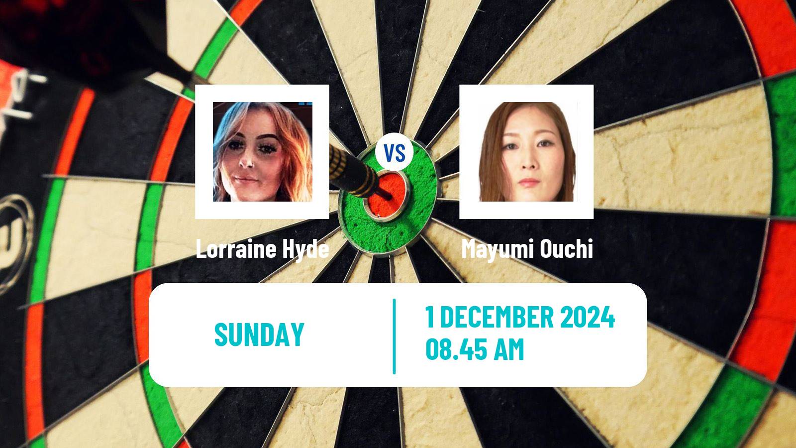 Darts Wdf World Championship Women Lorraine Hyde - Mayumi Ouchi