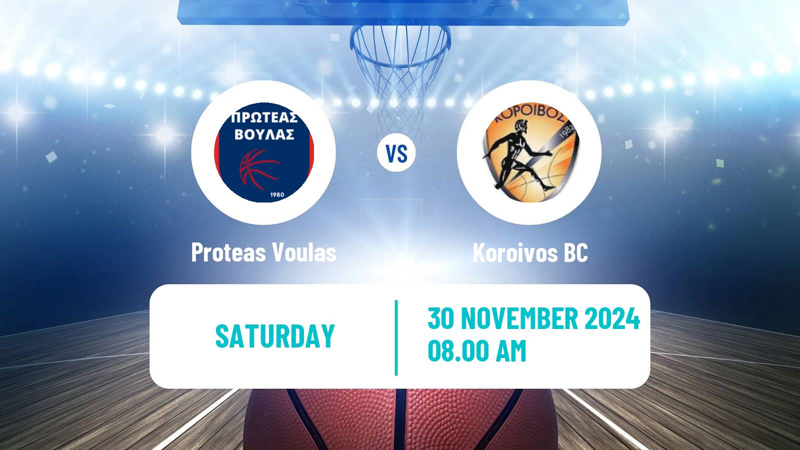 Basketball Greek Elite League Basketball Proteas Voulas - Koroivos