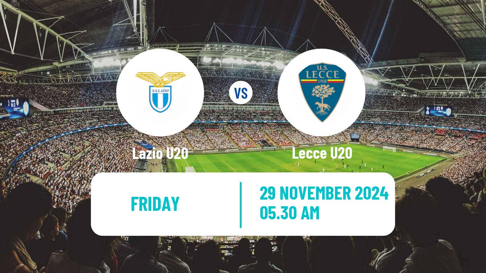 Soccer Italian Primavera 1 Lazio U20 - Lecce U20