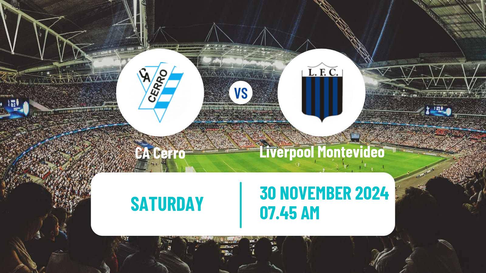 Soccer Uruguayan Primera Division Cerro - Liverpool Montevideo