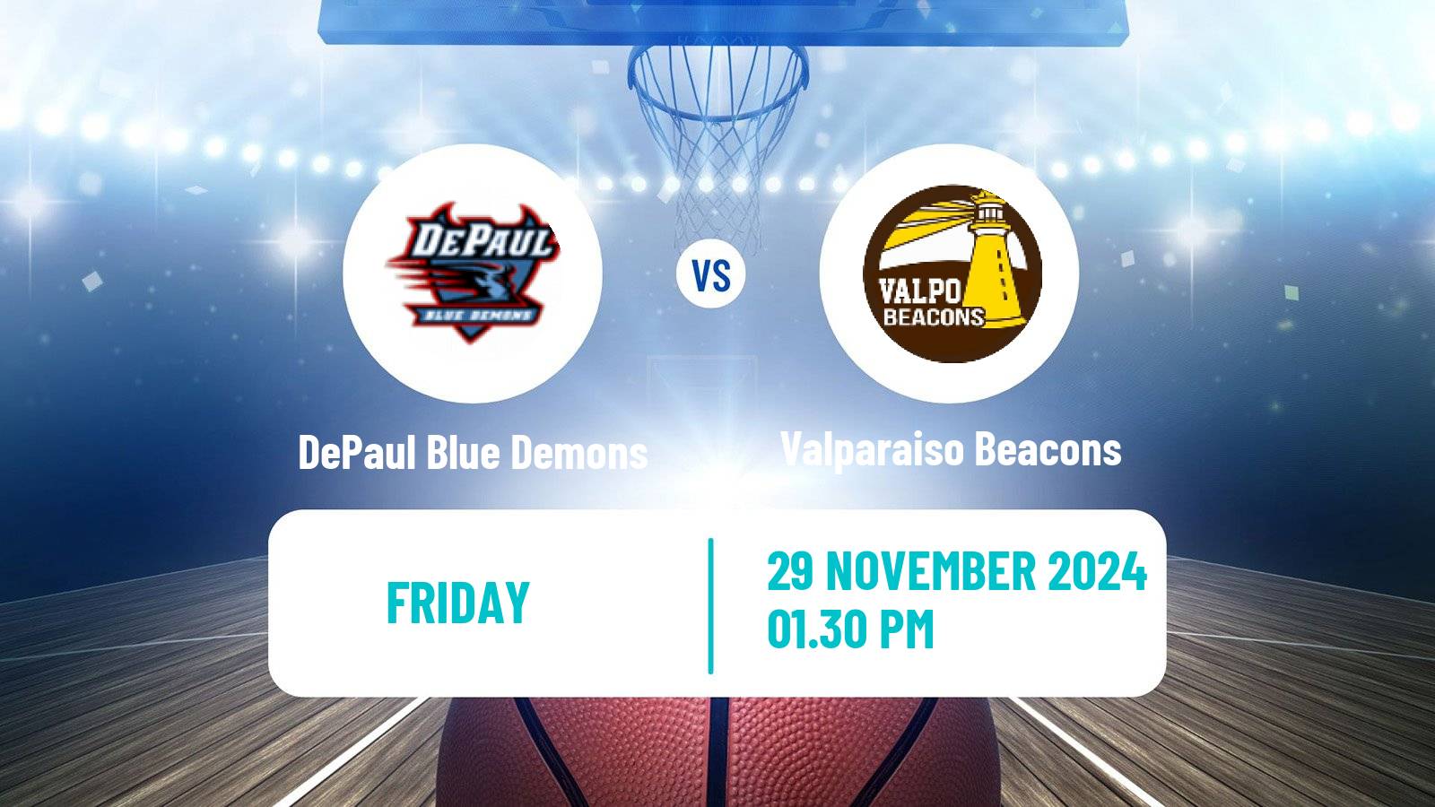 Basketball NCAA College Basketball DePaul Blue Demons - Valparaiso Beacons