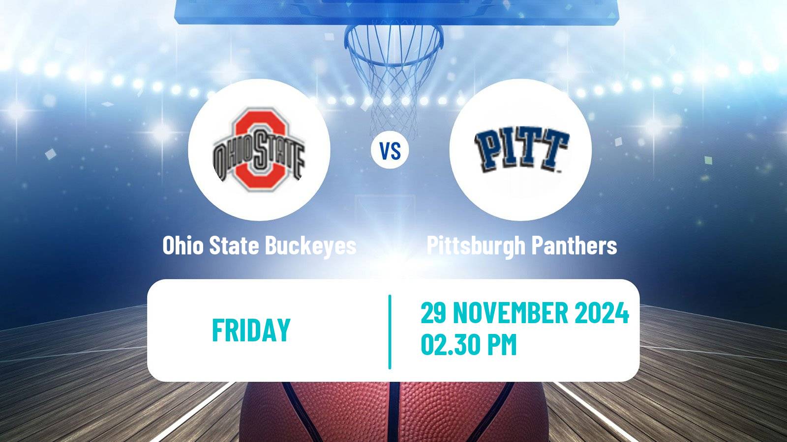 Basketball NCAA College Basketball Ohio State Buckeyes - Pittsburgh Panthers