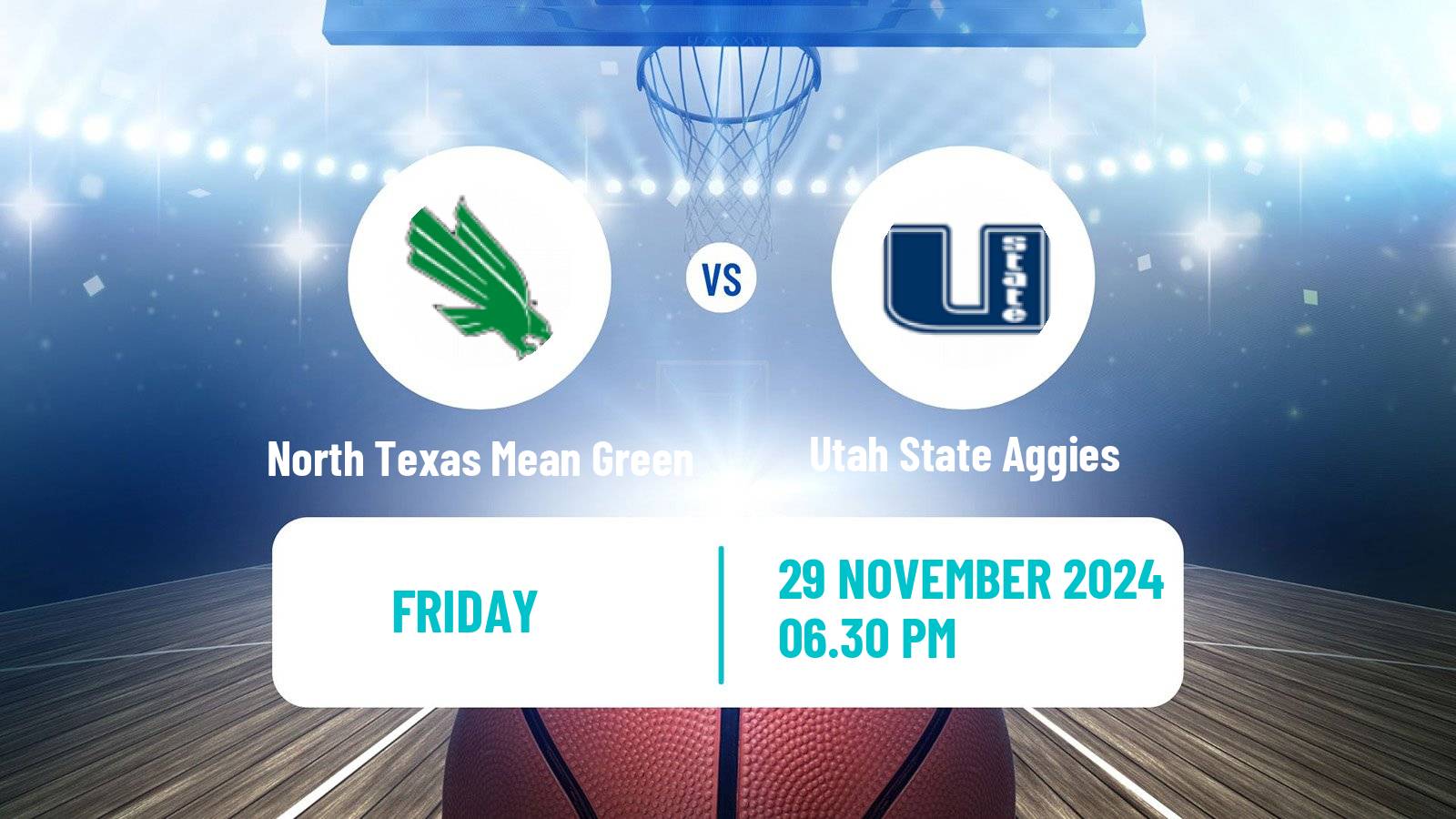 Basketball NCAA College Basketball North Texas Mean Green - Utah State Aggies